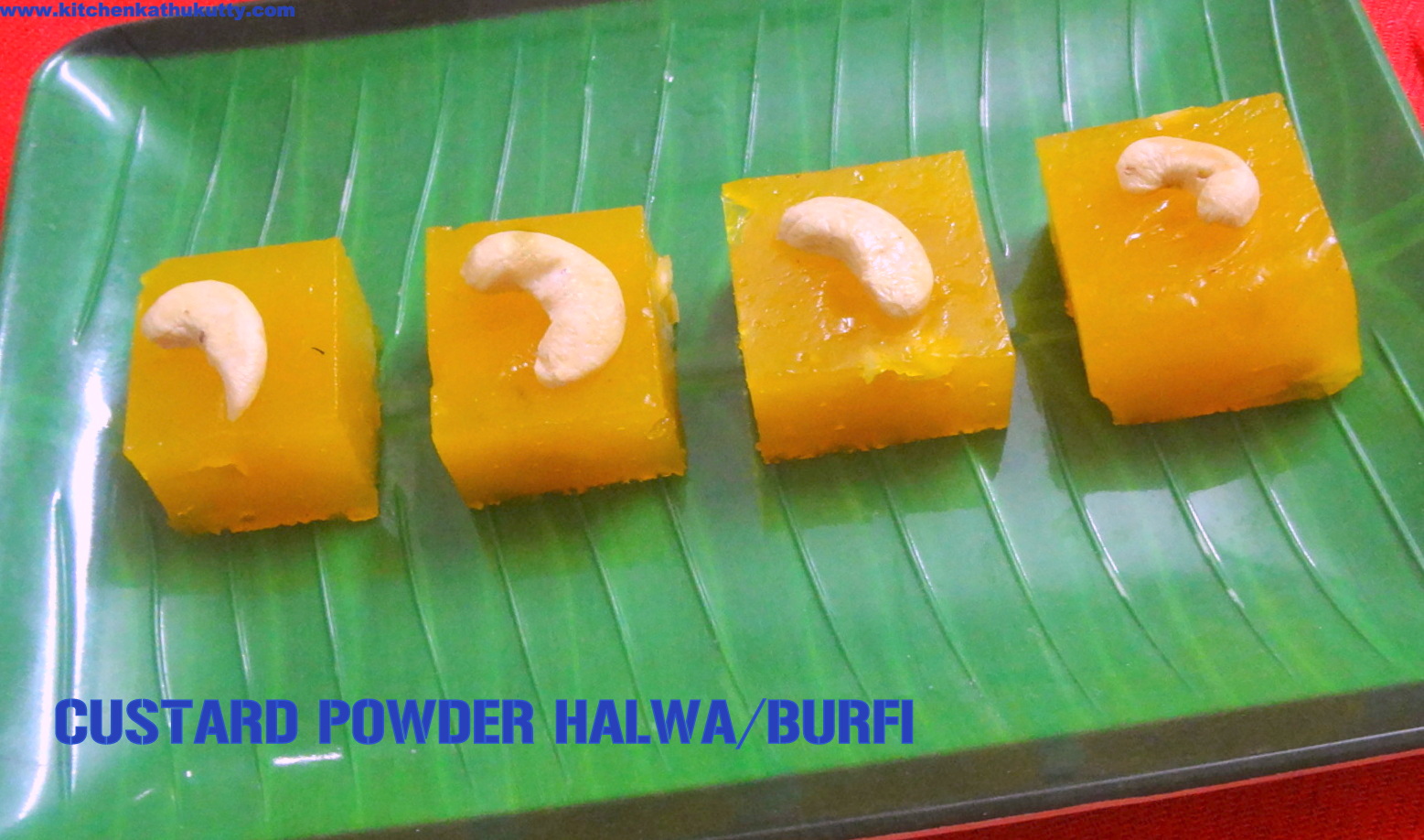 custard powder halwa or burfi