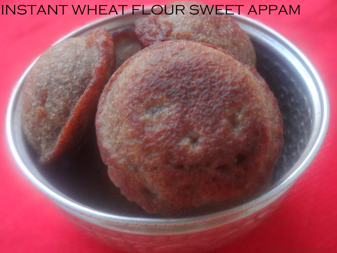 instant wheat flour sweet appam
