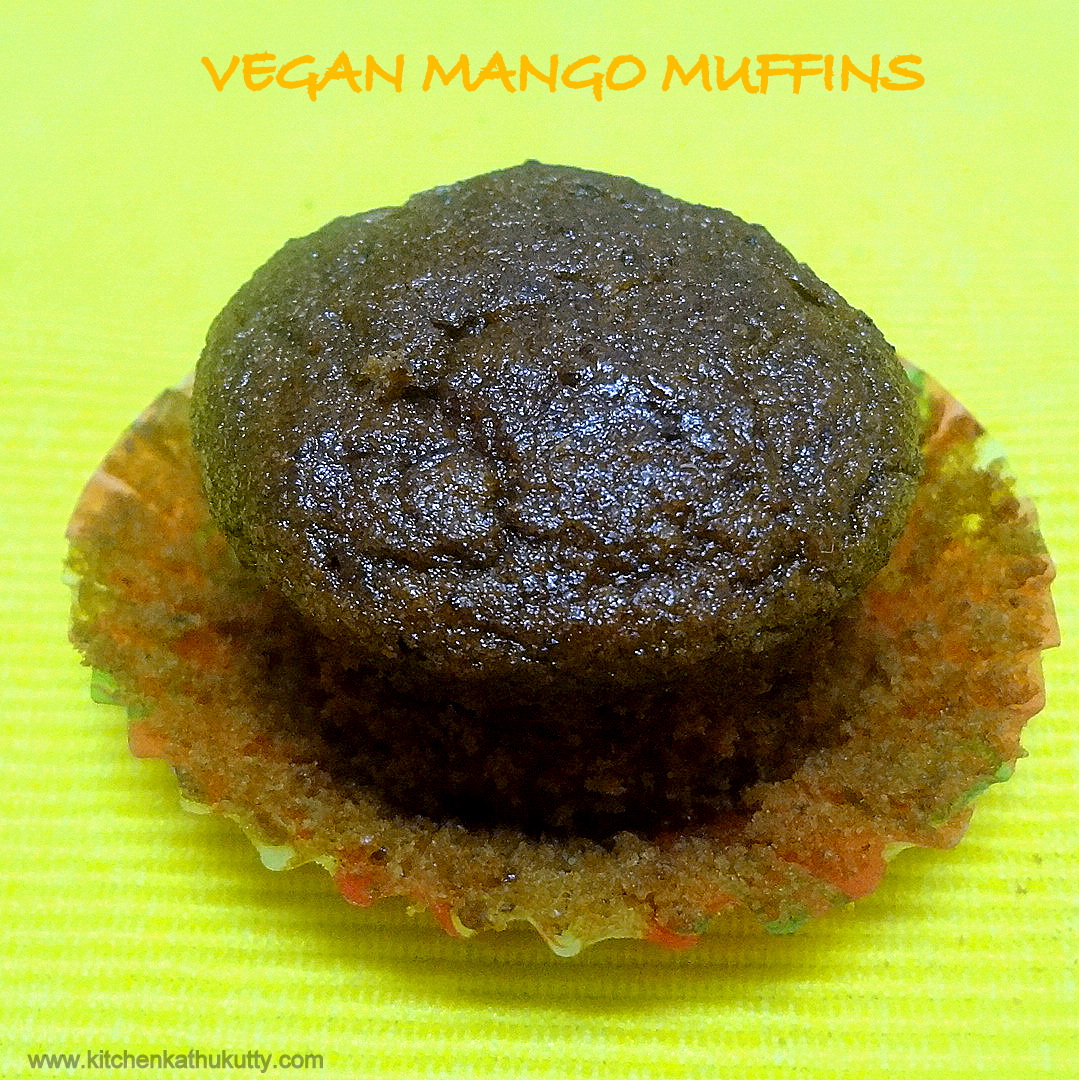 eggless mango muffins
